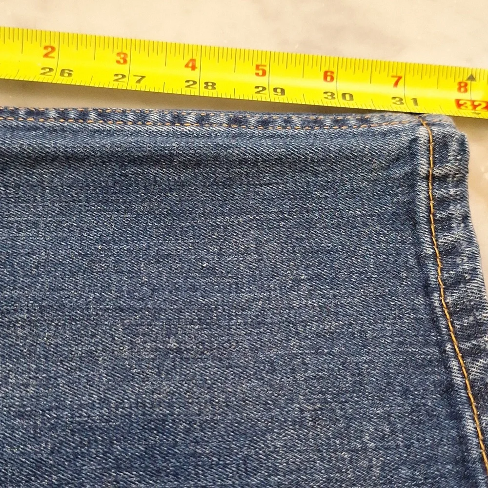Levi's Mens 505 Blue Denim Jeans Sz 34 X 34 Classic Straight Leg Style Dark Wash